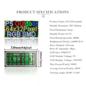 P5 led display module